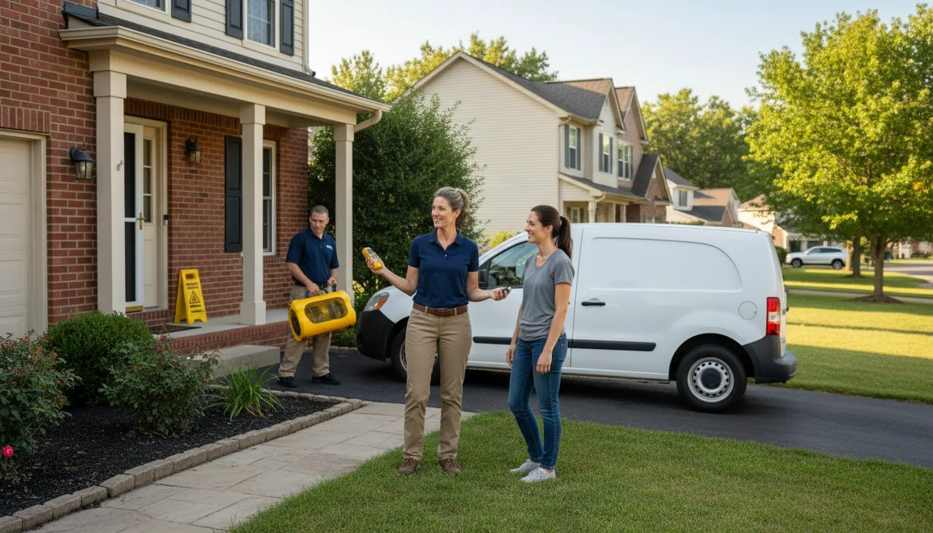 Residential water damage restoration in Miller, SD